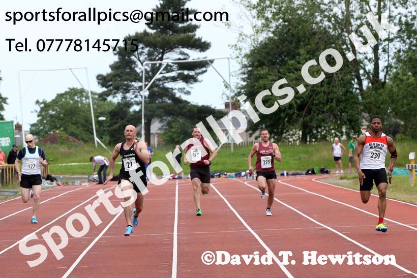 Mens 100 metres, 2019 NEMA Track and Field Champs, Monkton. Photo:  David T. Hewitson/Sports for All Pics